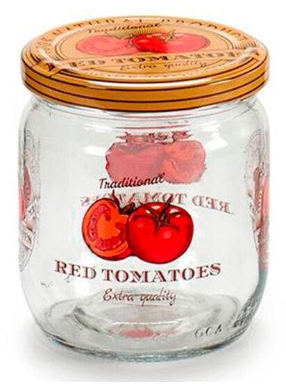 Pack de 24 unidades de Frasco de vidrio serigrafía tomates 425 ml