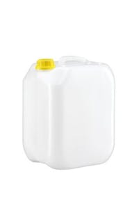 Tanica impilabile in plastica bianca traslucida da 20 litri