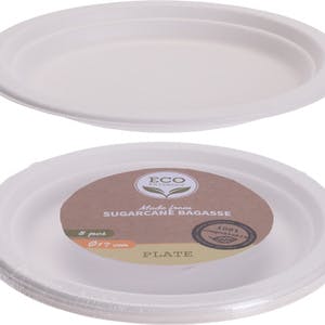 Biodegradable cardboard round plate 170 mm
