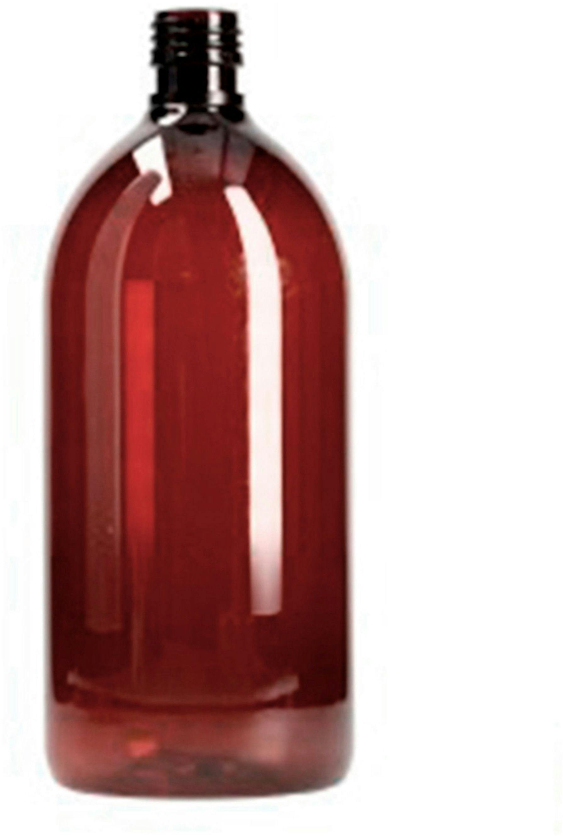 Botella PET 1 litro ambar Sirop D28