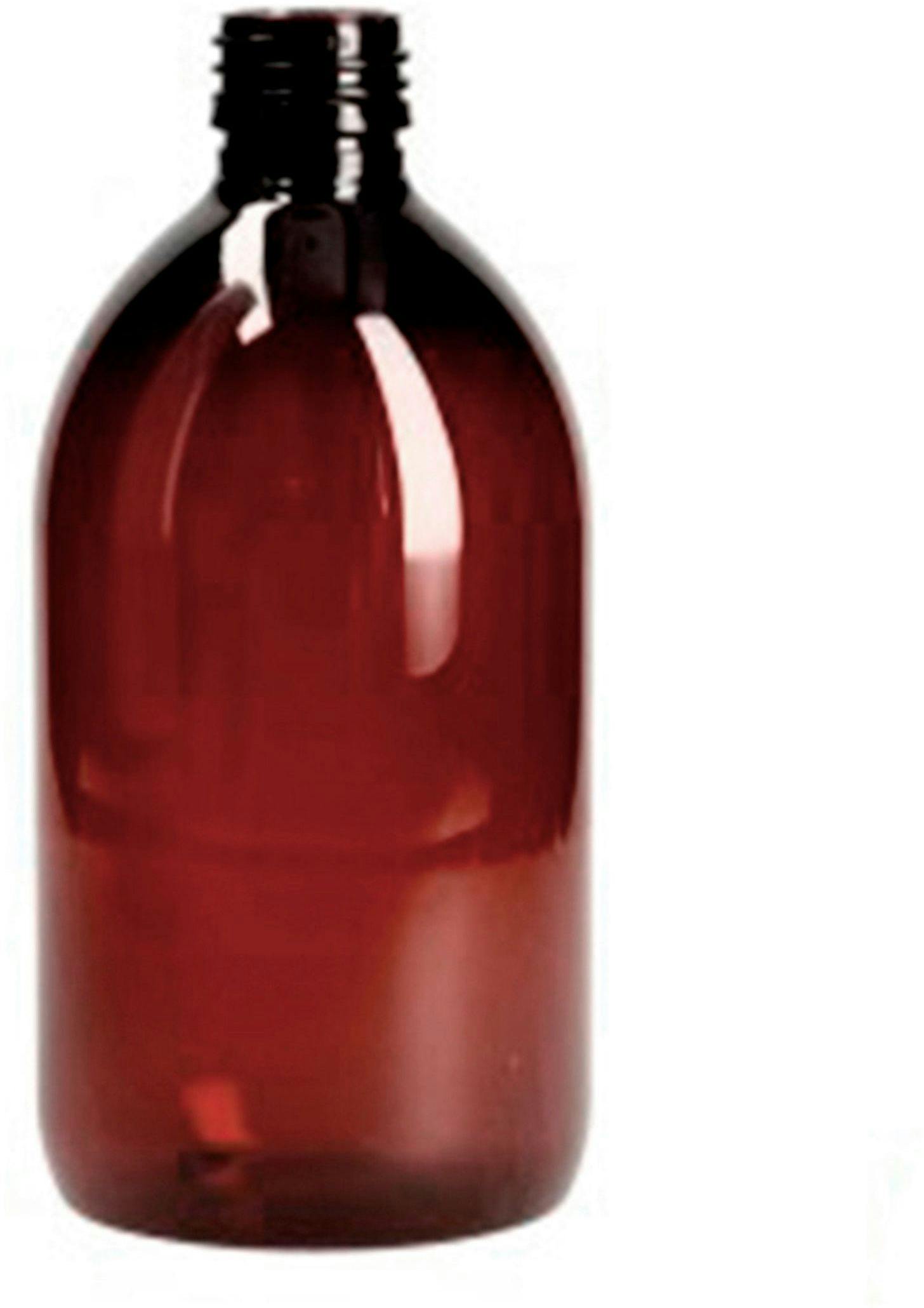 Botella PET 500 ml ambar Sirop D28
