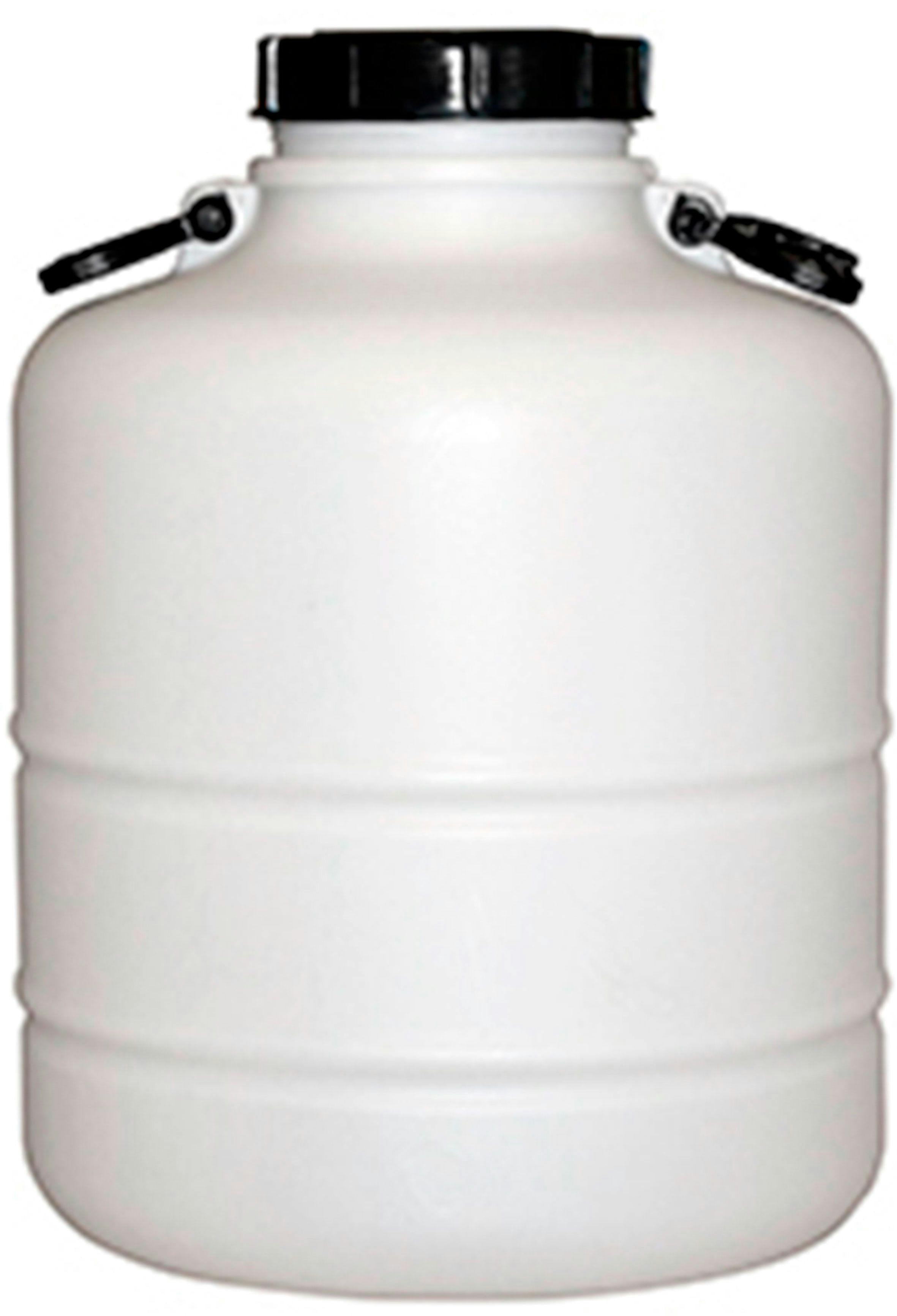 Canister HDPE 30 liters natural wide mouth with lid D130
