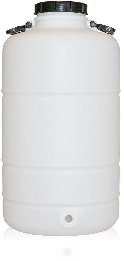 Cylindrical cylinder 50 liters of plastic 130 mm for tap