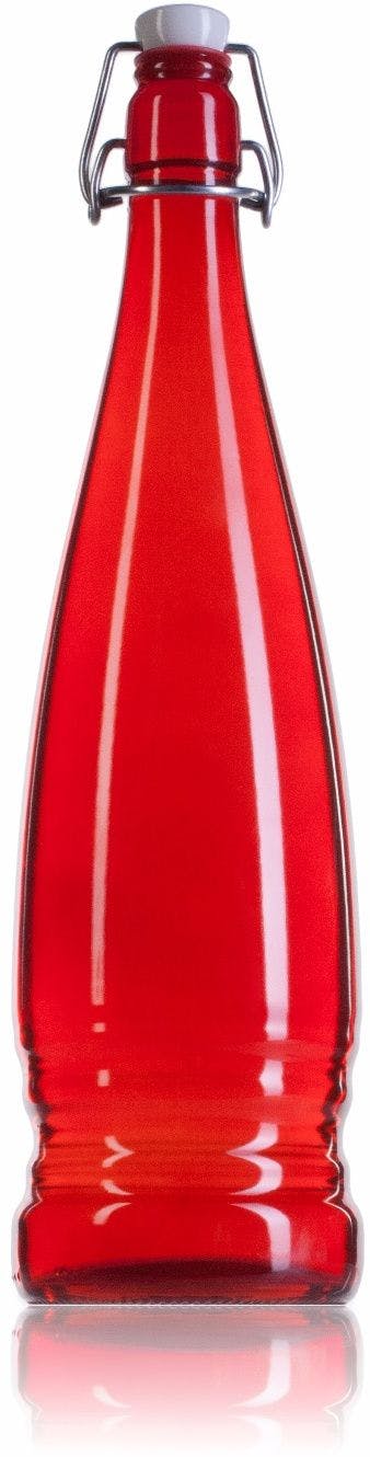 Botella Eva 1 litro rojo con tapón mecánico