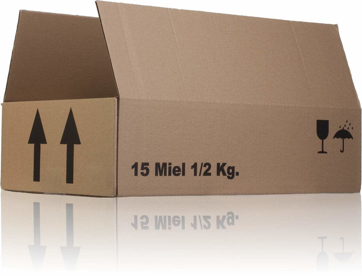 Einwelliger Karton 41 x 24 x 10 Honig 1 2kg x 15-kartonverpackungen-und-kisten-kartons