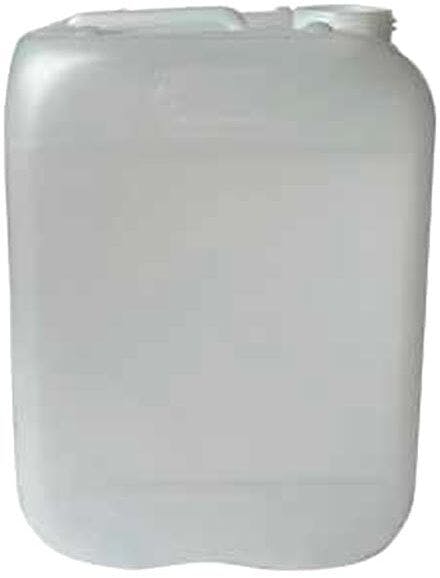 Stapelbarer 5-Liter-Kanister aus durchscheinendem weißem Kunststoff
