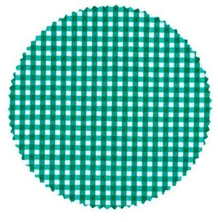 Small Green Gingham paper lid cover