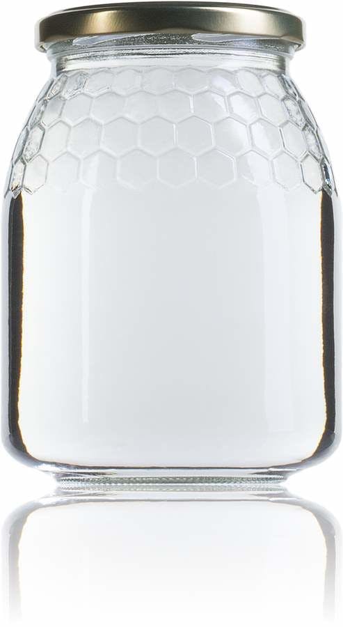 Miel 1 kg 4 Waben- TO 77-746ml-TO-082-glasbehältnisse-gläser-glasbehälter-und-glasgefäße-für-lebensmittel