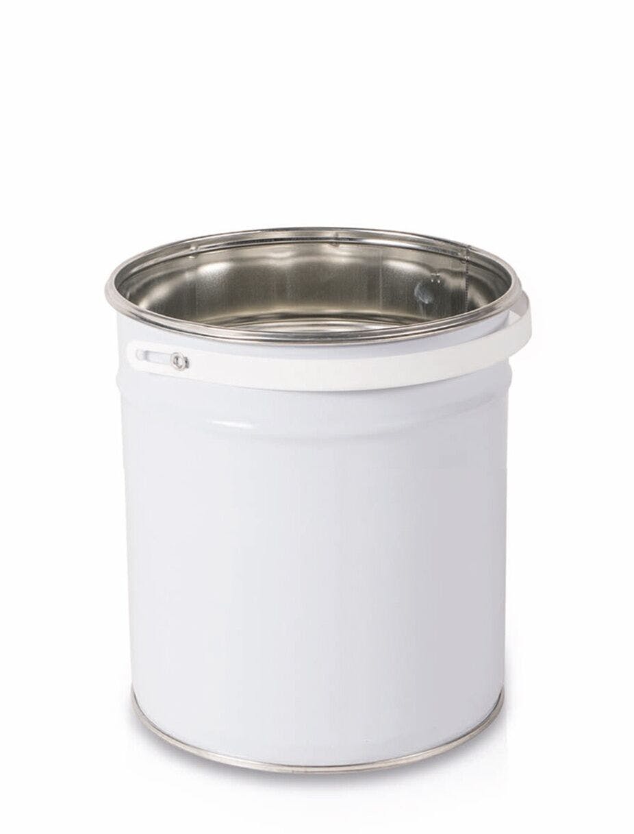 Metal pail 3,70 liters White