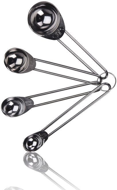 Set de cucharas medidoras de acero inoxidable 1,5 | 2.5 | 5 | 15 ml
