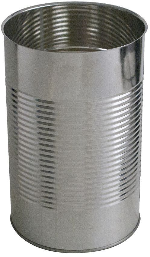 Cylindrical metal tin 5 Kg 4340 ml Colorless / Porcelain standard