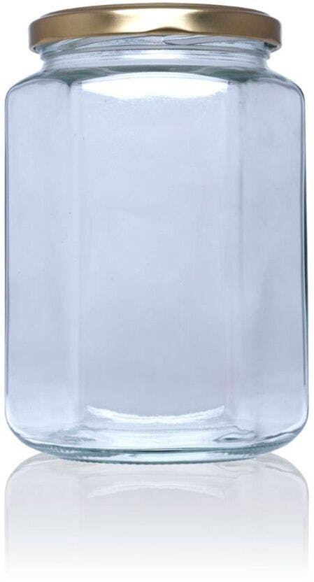 Glass jar for canning Hexagonal 720 ml