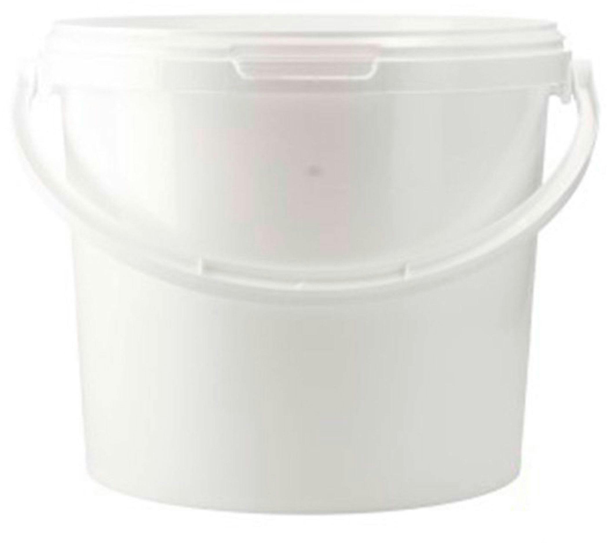 Plastic pail 5,5 liters white