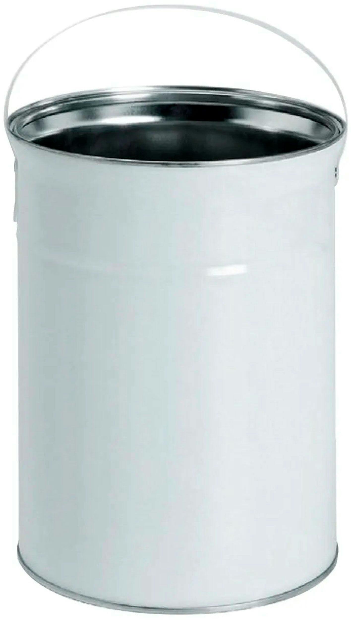 Metal pail 4.9 liters white D198