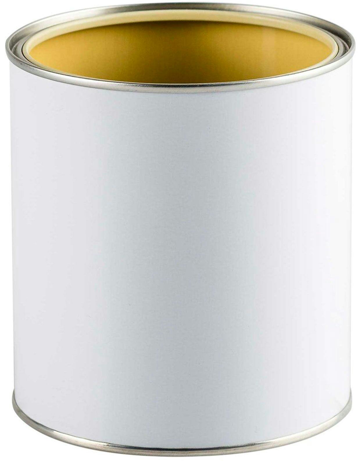Metal canister 1.11 liters white D109
