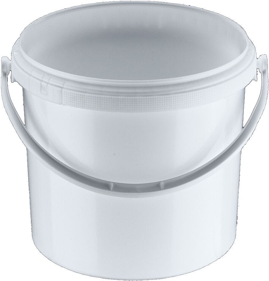 5 L Plastic Bucket White