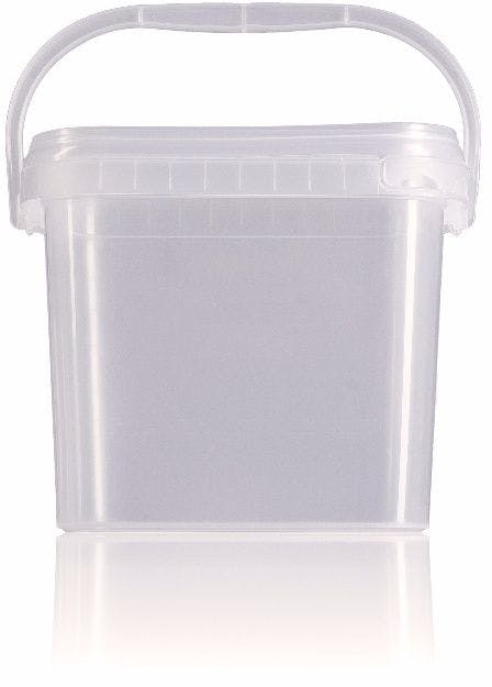 Rectangular plastic bucket 2,1 liters