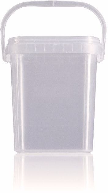 Rectangular plastic bucket 1,4 liters