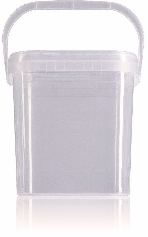 Cubo de plástico rectangular 4,6 litros
