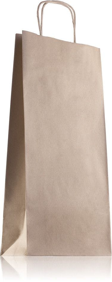 Saco de papel Kraft com alças 18 x 39 cm