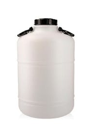 Tanica cilindrica in plastica da 20 litri con manici e tappo a vite da 90 mm