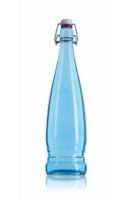 Bottle Eva 1 liter blue clamp stopper