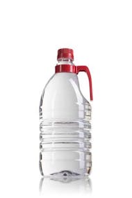 Bottiglia PET 2000ML con manico rosso imboccatura 36/29 -contenitori-di-plastica-bottiglie-di-plastica-pet