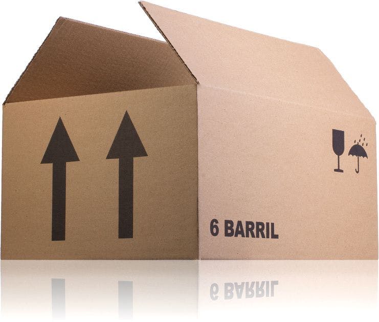 Caja de carton para tarro de vidro BARRIL 997