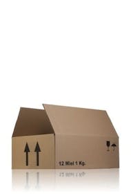 Einwelliger Karton 39 x 29 x 13 Honig 1 kg x 12-kartonverpackungen-und-kisten-kartons