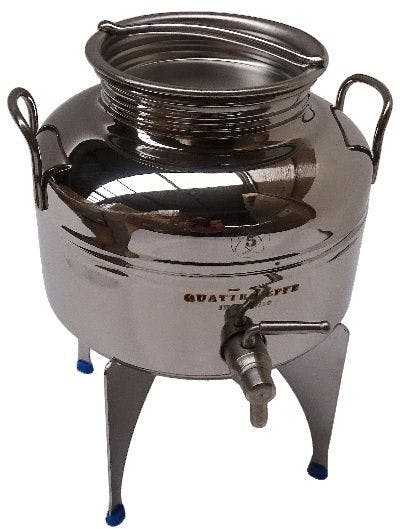 5 liters stainless steel tank with flat bottom