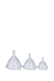 Set of 3 small plastic funnels