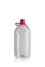 PET bottle  5000 ml with red handle finish neck PET 42/34