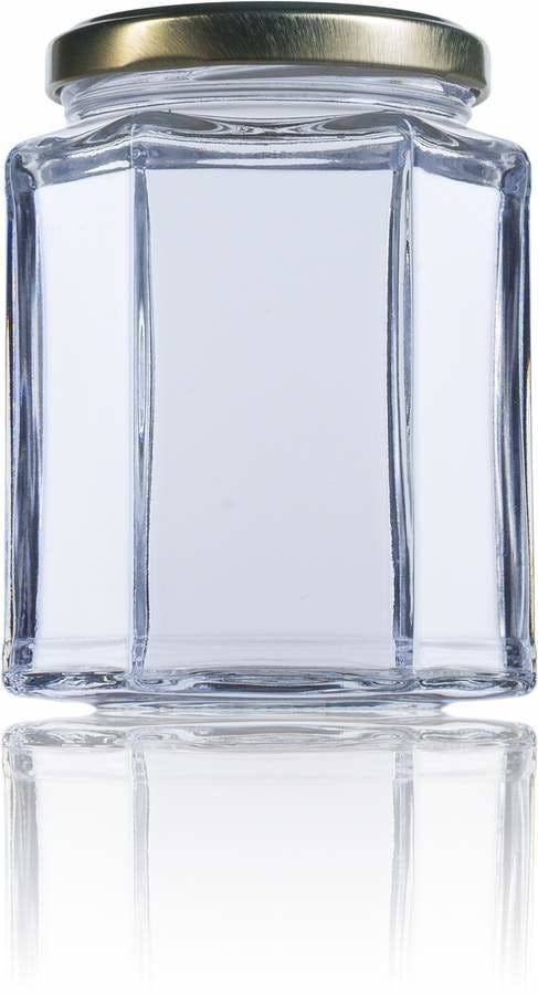 Hexagonal 287 290 ml TO 063-envases-de-vidrio-tarros-frascos-de-vidrio-y-botes-de-cristal-para-alimentación