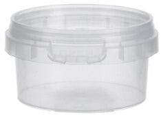 Plastic canister 80 ml transparent, white