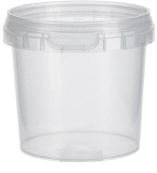 Plastic bucket 365 ml clear, white