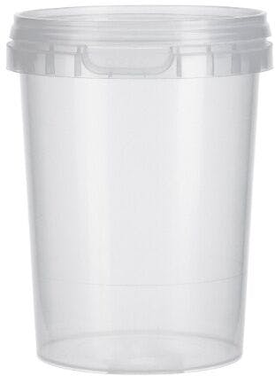 Plastic canister 520 ml clear, white