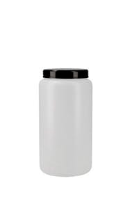 Jar cylindrical 2000 CC NAT THREAD D90  (DUQUESA) C/ CAP  BLACKA Y OBT