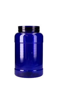 Jar  PET 4L BLUE COBALT D120 MOUTH CANISTER