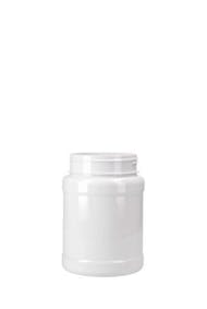 Jar  PET 1500 CC WHITE D100 MOUTH CANISTER