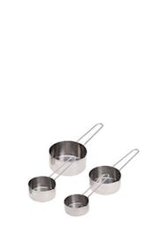 Set of 4 stainless steel measuring cups 60 | 80 | 125 | 250 ml