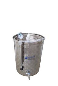 Cuves capacité variable inox 50 litres avec couvercles et robinet