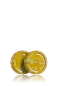 Deckel TO 66 DEEP dekorierte Gelb  Pasteurisierung ohne Knopf