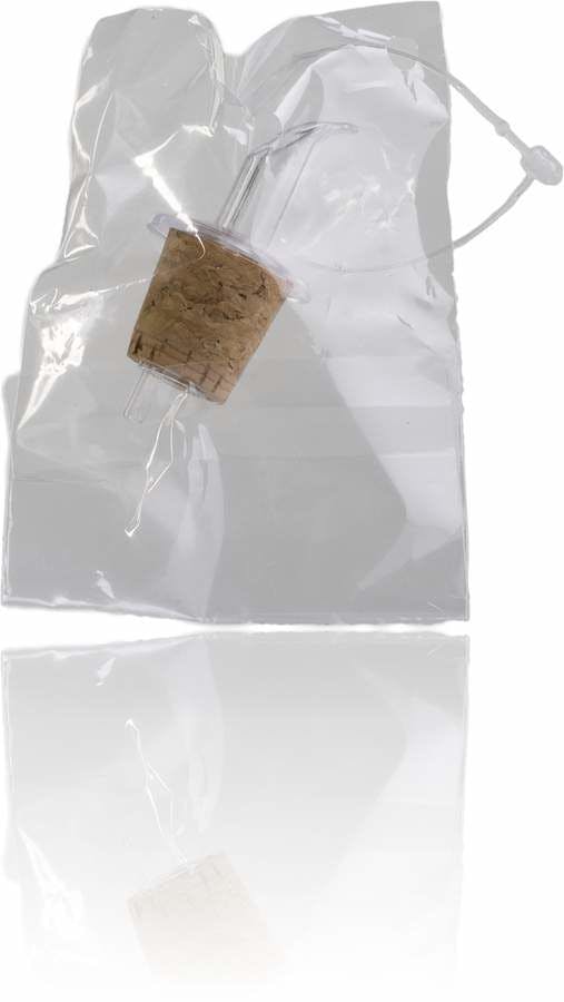 Rolha cortiça dosif transparente (frasca 250) & bolsa & hilo Sistemas de fecho Rolhas
