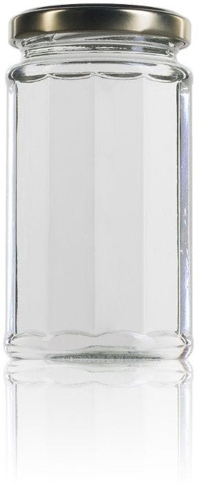 bocal en verre à facettes Dodécagonal 240 ml TO 058
