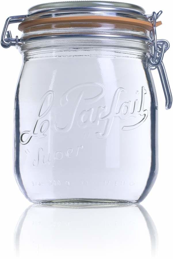 Tarro de vidrio hermético Le Parfait Super 750 ml-750ml-BocaLPS-085mm-envases-de-vidrio-tarros-frascos-de-vidrio-y-botes-de-cristal-le-parfait-super-terrines-wiss