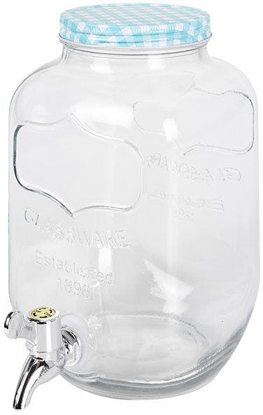 Getränkespender Glas mit Wasserhahn 4000 ml
