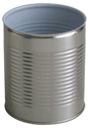Cylindrical metal tin 1 Kg 850 ml Colorless / Porcelain easy opening
