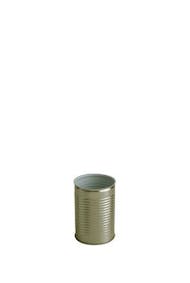 Zylindrische Metalldose 1/2 kg 425 ml goldfarben / porzellanfarben Aufreißdeckel