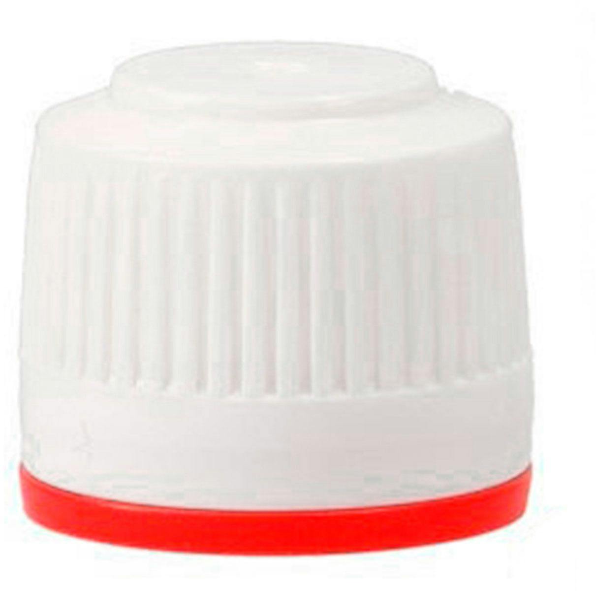 HDPE screw cap seal white / red D18