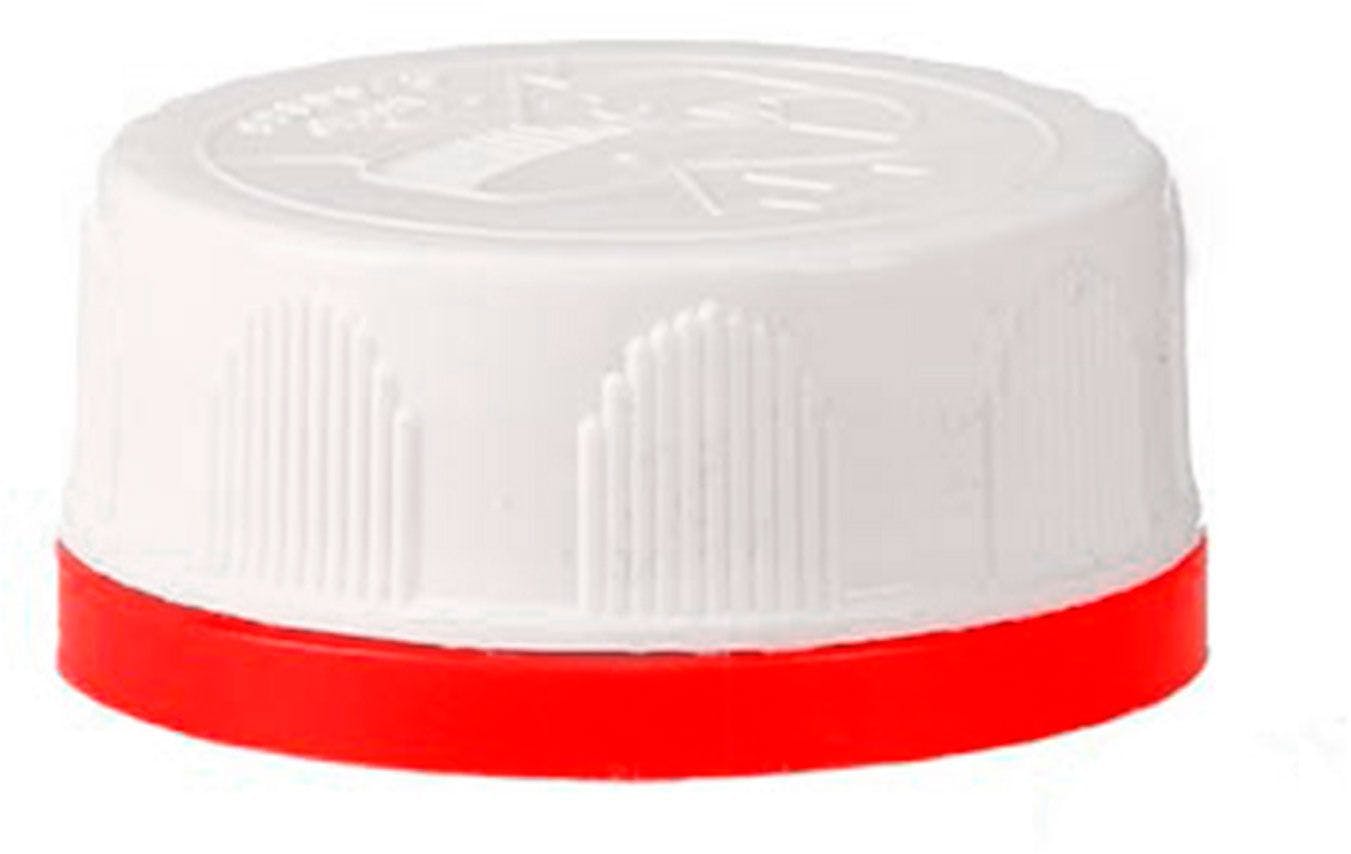HDPE screw cap white / red ChildProof D36